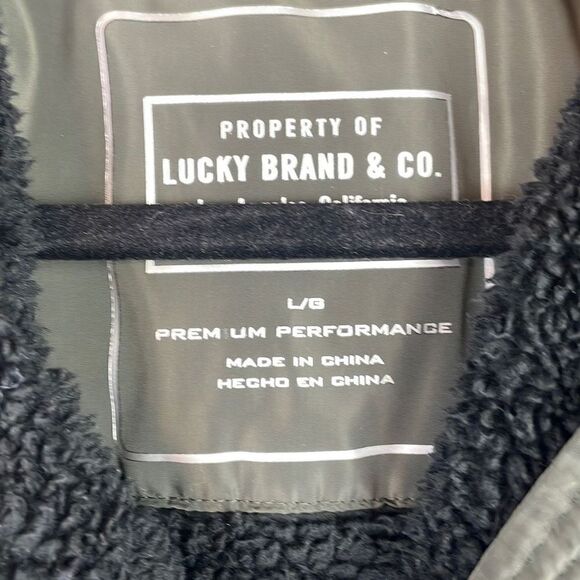 Lucky Brand Hooded Lined Anorak Water Resistant Jacket  Light Olive Green L - Picture 7 of 11